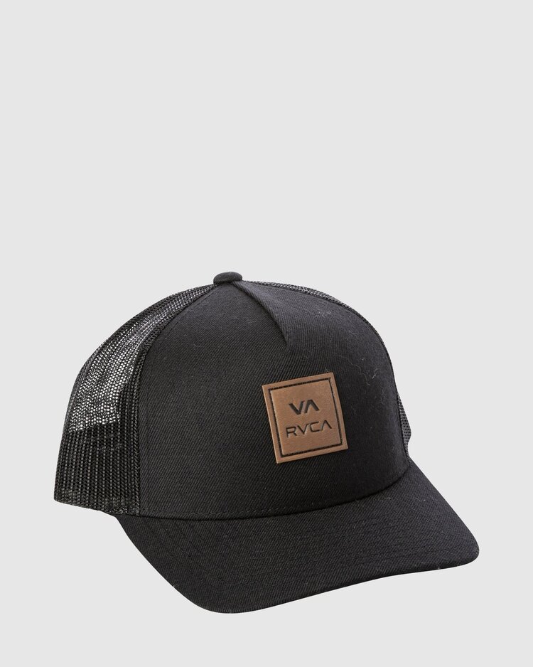 RVCA RVCA VA All The Way Curved Brim Trucker Hat | Black