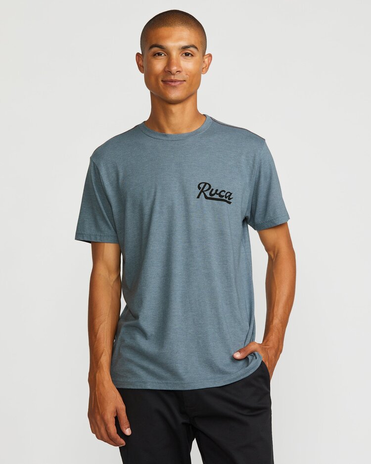 RVCA RVCA Script Sealed Short Sleeve Tee | Vintage Navy