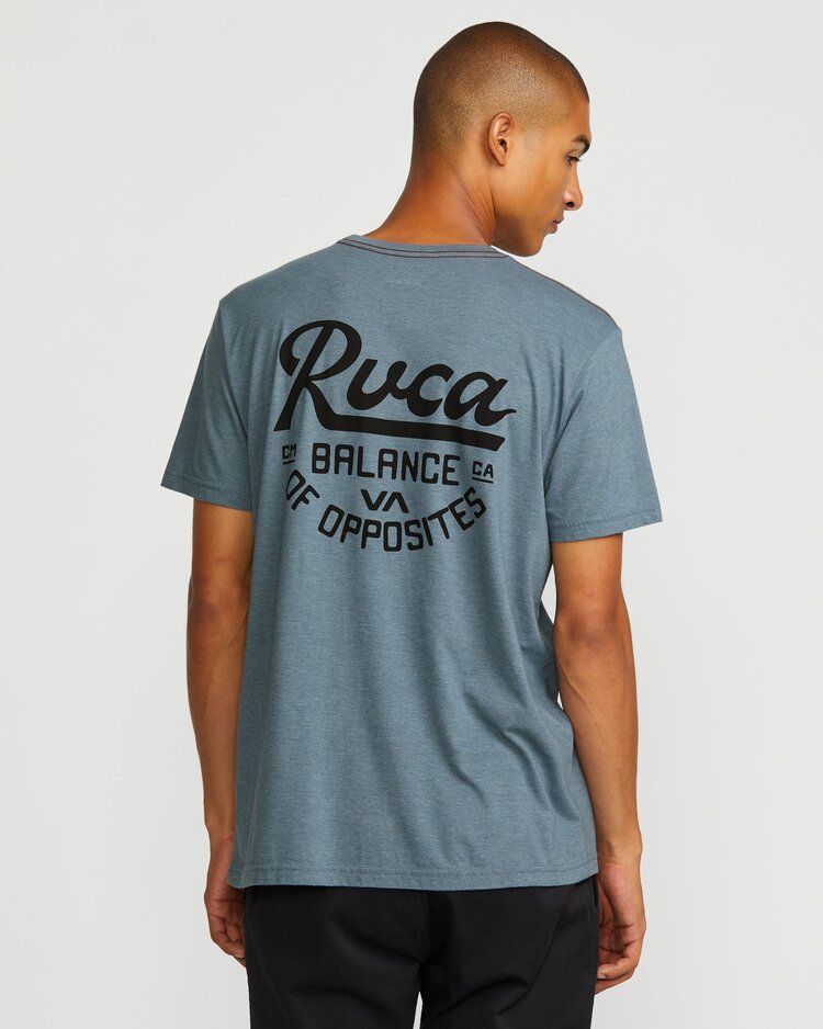 RVCA RVCA Script Sealed Short Sleeve Tee | Vintage Navy
