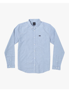 RVCA Boys Thatll Do Stretch Long Sleeve Shirt | Oxford Blue