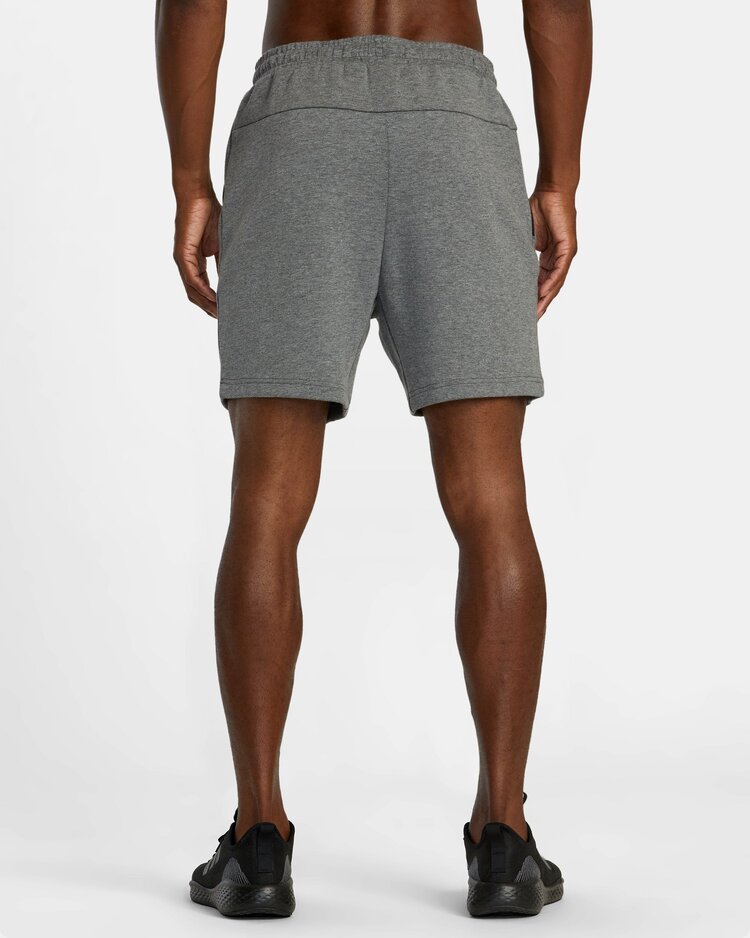 RVCA RVCA Tech Fleece Elastic Waist Shorts | Heather Grey