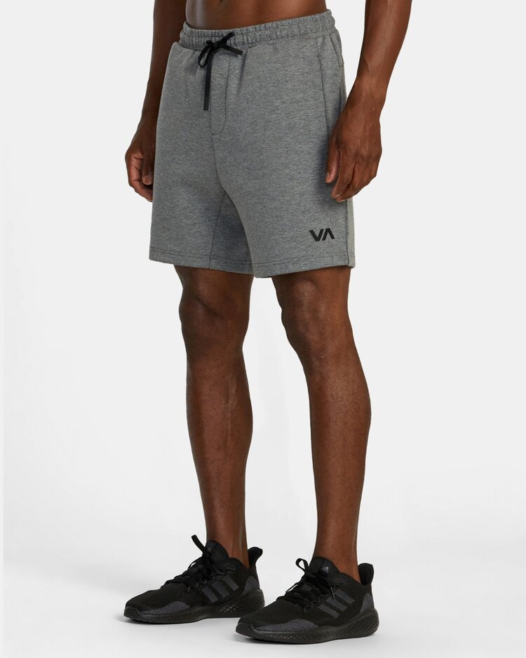 RVCA RVCA Tech Fleece Elastic Waist Shorts | Heather Grey