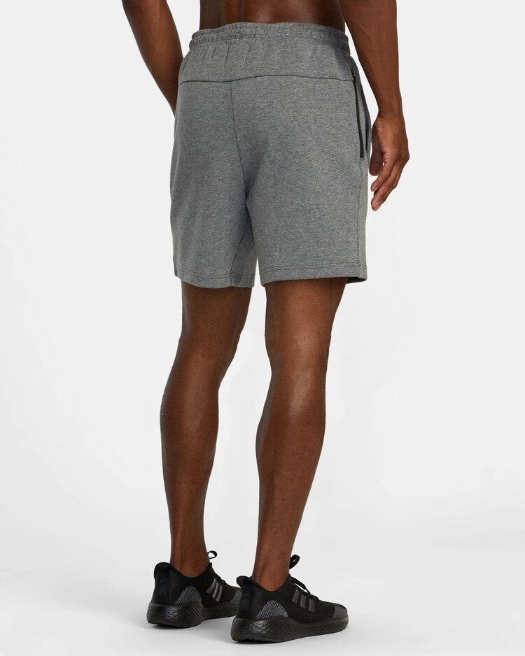 RVCA RVCA Tech Fleece Elastic Waist Shorts | Heather Grey