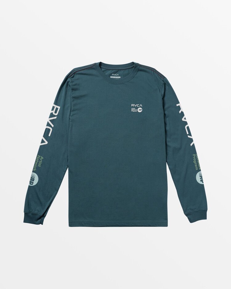 RVCA RVCA ANP Long Sleeve Tee | Duck BlueWhite