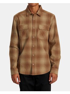 RVCA RVCA Dayshift Flannel Long Sleeve Top | Wood