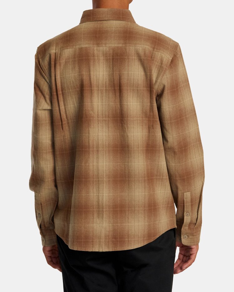 RVCA RVCA Dayshift Flannel Long Sleeve Top | Wood
