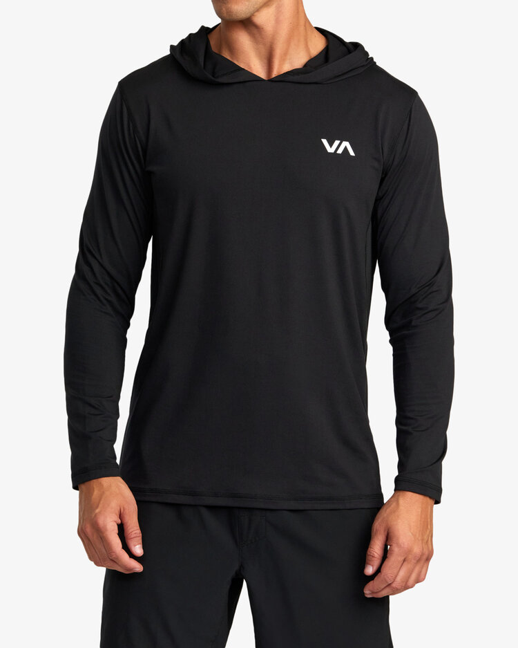 RVCA Sport Vent Long Sleeve Hooded | Black