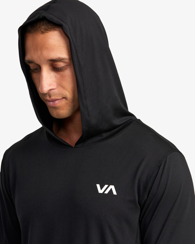 RVCA Sport Vent Long Sleeve Hooded | Black