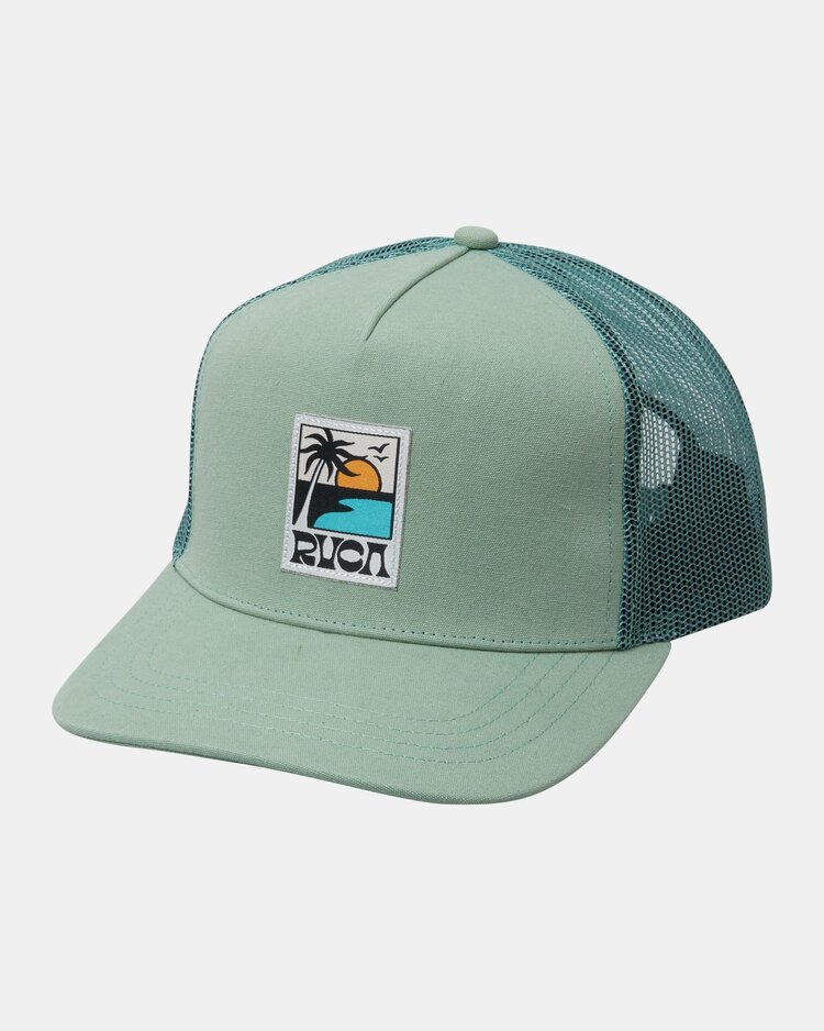 RVCA RVCA Palm Set Trucker Hat | Granite Green