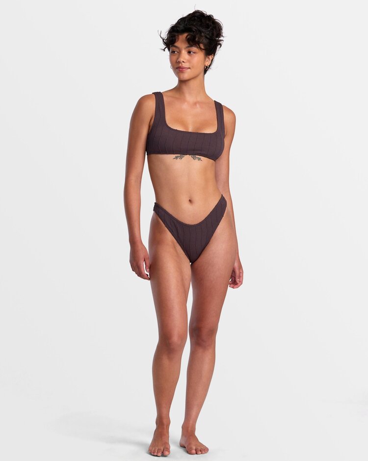 RVCA RVCA Chevy Grooves High Leg French Bikini Bottoms | New Plum