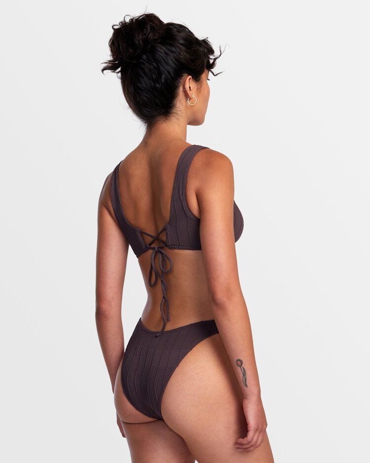 RVCA RVCA Chevy Grooves High Leg French Bikini Bottoms | New Plum