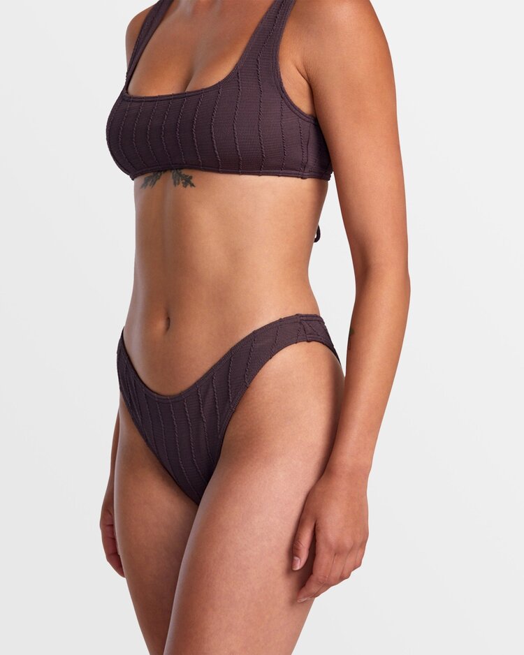 RVCA RVCA Chevy Grooves High Leg French Bikini Bottoms | New Plum