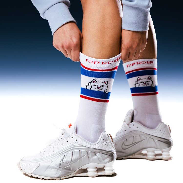 Ripndip Ripndip Peeking Nermal Socks | White