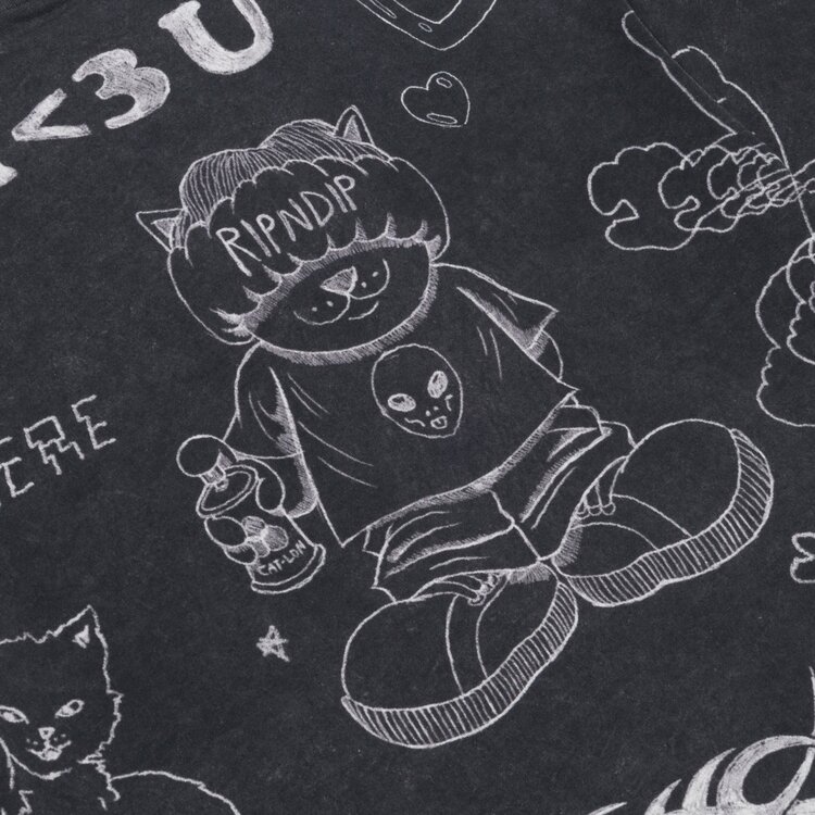 Ripndip Ripndip Nermal Domination Tee | Black Wash