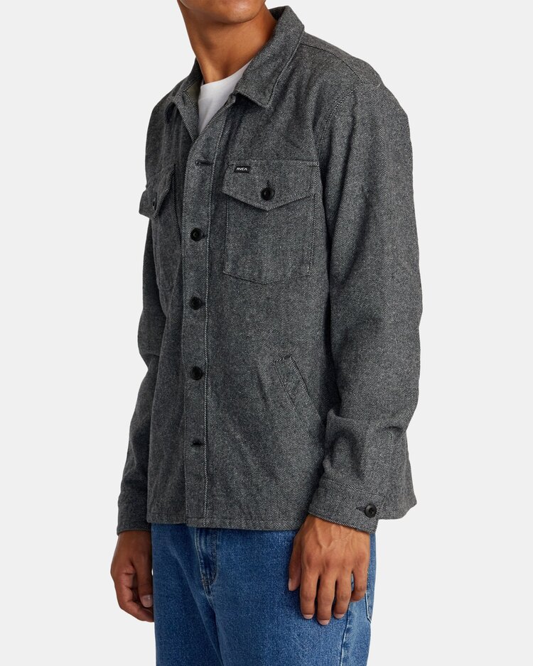 RVCA Flight Risk Shirt Jacket | Smoke Heather