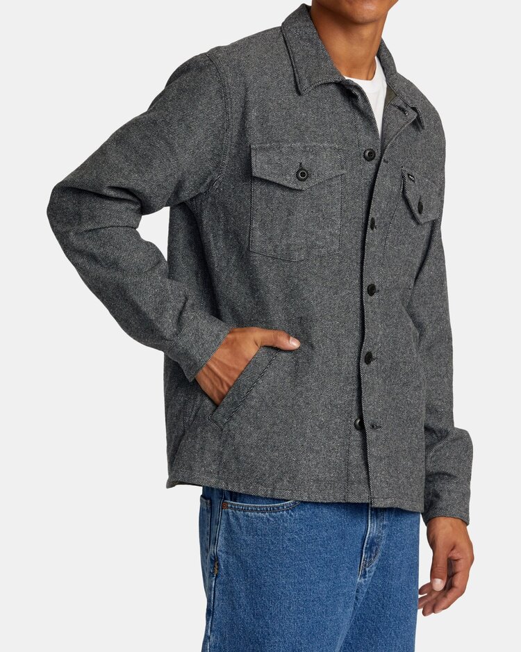 RVCA Flight Risk Shirt Jacket | Smoke Heather