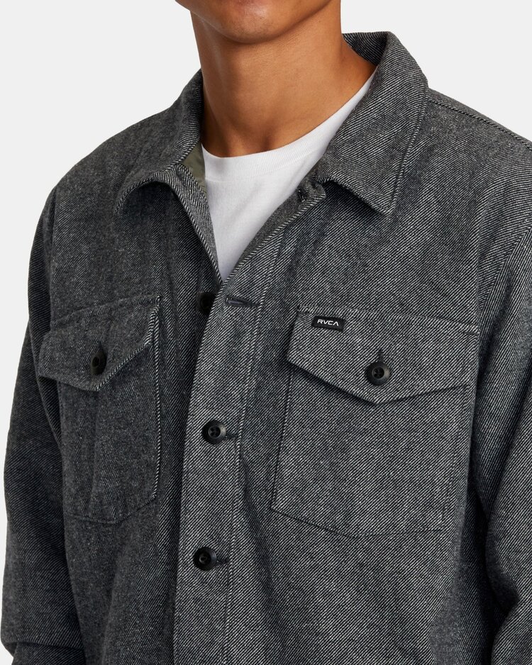 RVCA Flight Risk Shirt Jacket | Smoke Heather