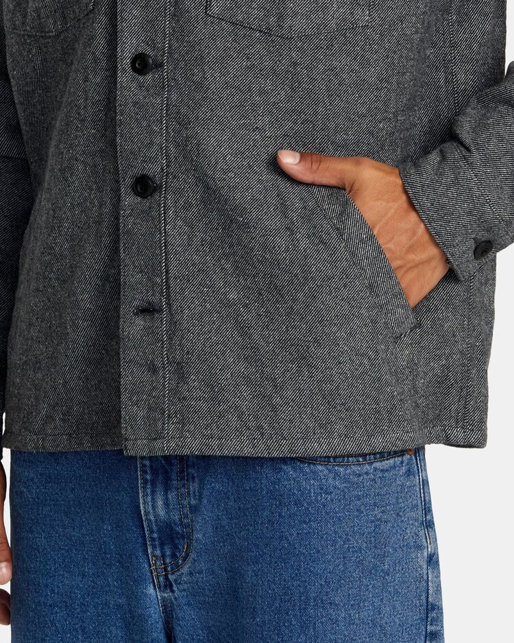 RVCA Flight Risk Shirt Jacket | Smoke Heather