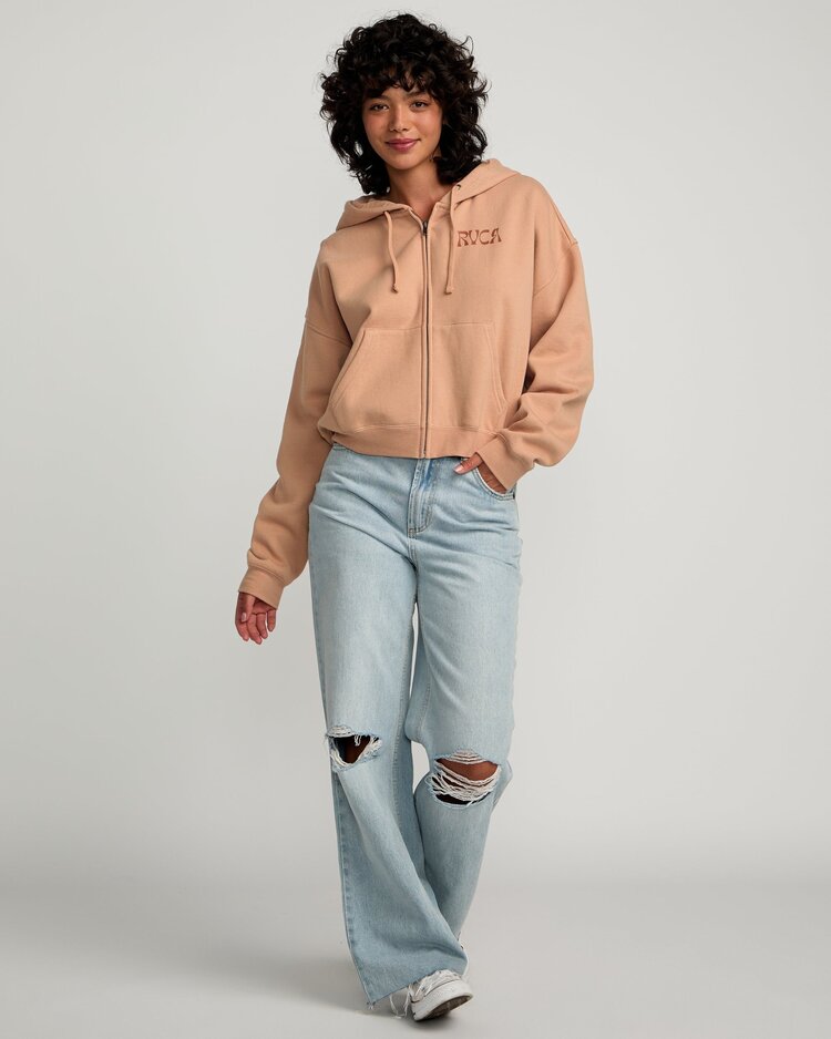 RVCA RVCA Court ZipUp Hoodie | Warm Taupe