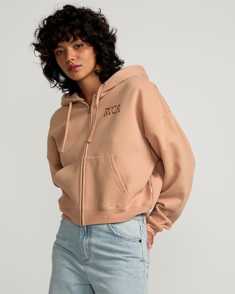 RVCA RVCA Court ZipUp Hoodie | Warm Taupe