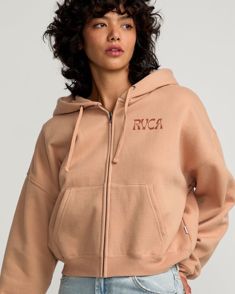RVCA RVCA Court ZipUp Hoodie | Warm Taupe