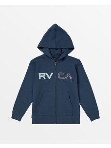 RVCA Split Path Youth Zip Hoodie | Moody Blue