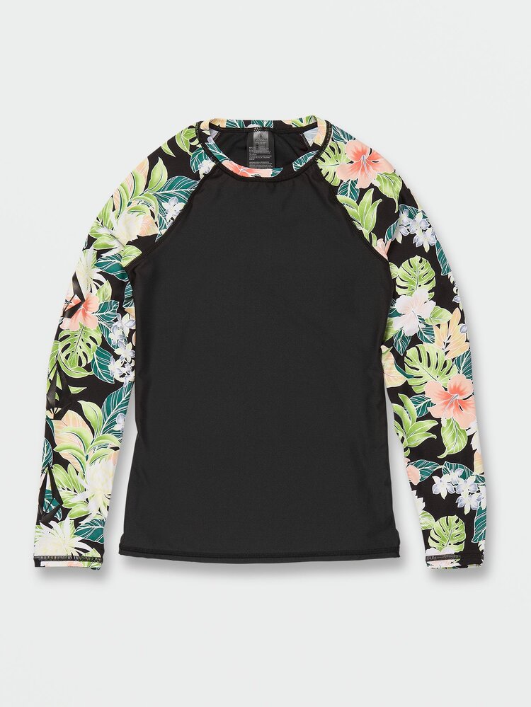 Volcom Volcom Girls Sunny Beach Long Sleeve Upf 50 Rashguard | Black