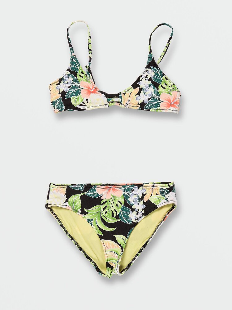 Volcom Volcom Girls Sunny Beach Crop Top Set | Black
