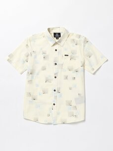 Volcom Volcom Big Boys Scaler Stone Short Sleeve Shirt | Dirty White