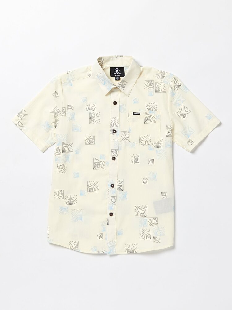 Volcom Volcom Big Boys Scaler Stone Short Sleeve Shirt | Dirty White