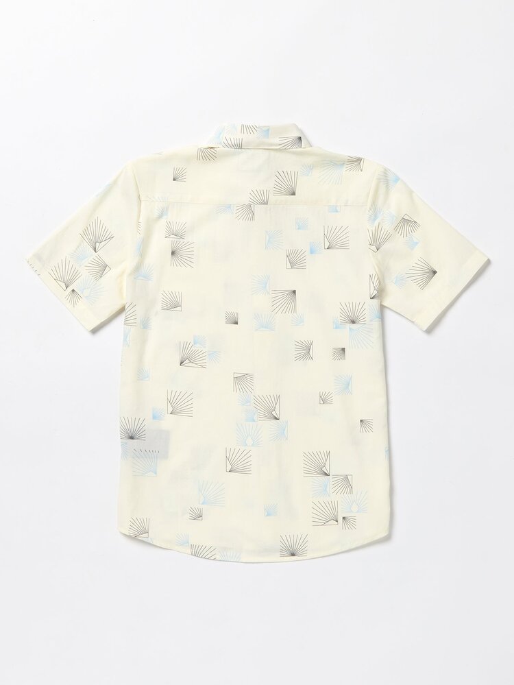 Volcom Volcom Big Boys Scaler Stone Short Sleeve Shirt | Dirty White