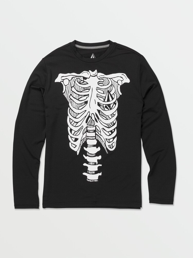 Volcom Volcom Big Boys Skeleton Long Sleeve Rashguard | Black