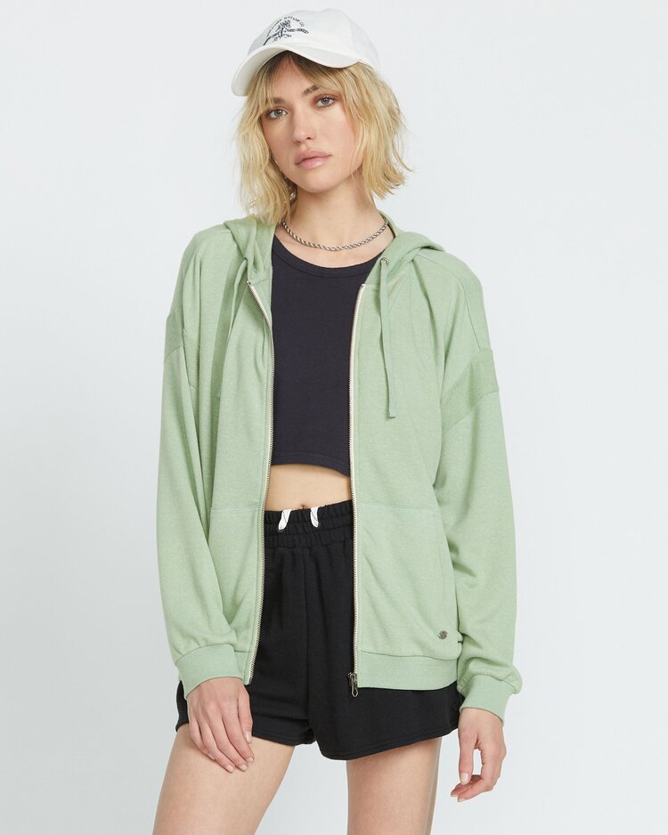 Volcom Volcom Lived in Lounge Frenchie Zip Hoodie | Grass Green