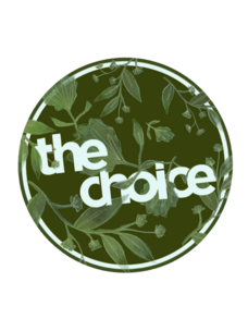 The Choice Shop Circle Logo Sticker | Green Floral