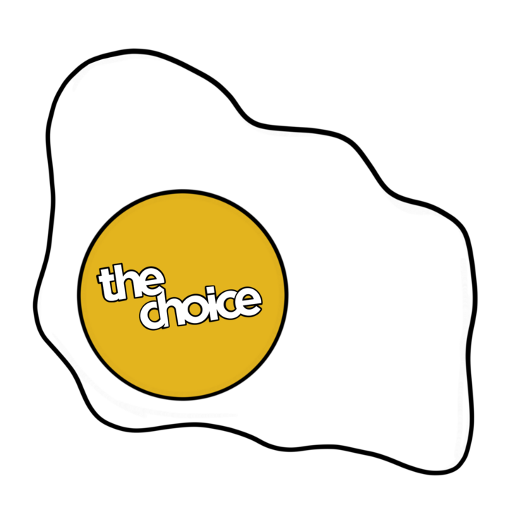 The Choice Shop THE CHOICE FRIED EGG STICKER 2" X 2"