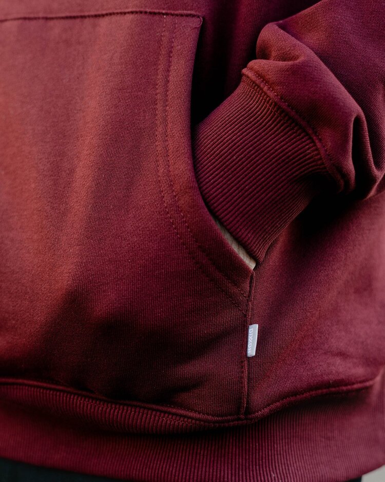 Dixxon Dixxon Gray Box Crest Pullover Hoodie | Maroon