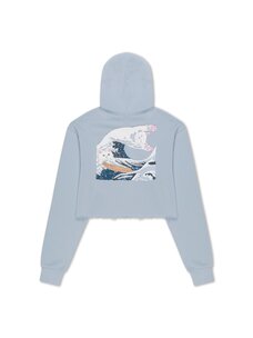 Ripndip Ripndip Womens Great Wave Cropped Hoodie | Powder Blue