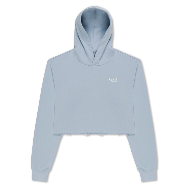 Ripndip Ripndip Womens Great Wave Cropped Hoodie | Powder Blue