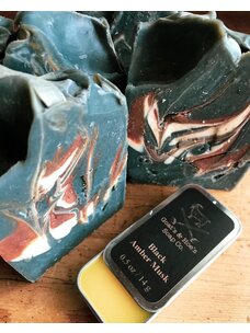 Goats & Hoes Soap Co. Solid Cologne | Black Amber Musk