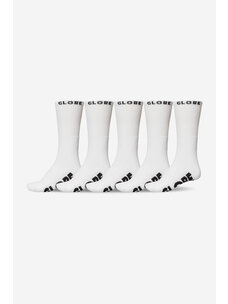 Globe Globe Whiteout Crew Sock 5 Pack | White