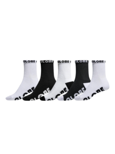 Globe Quarter Socks 5 Pack