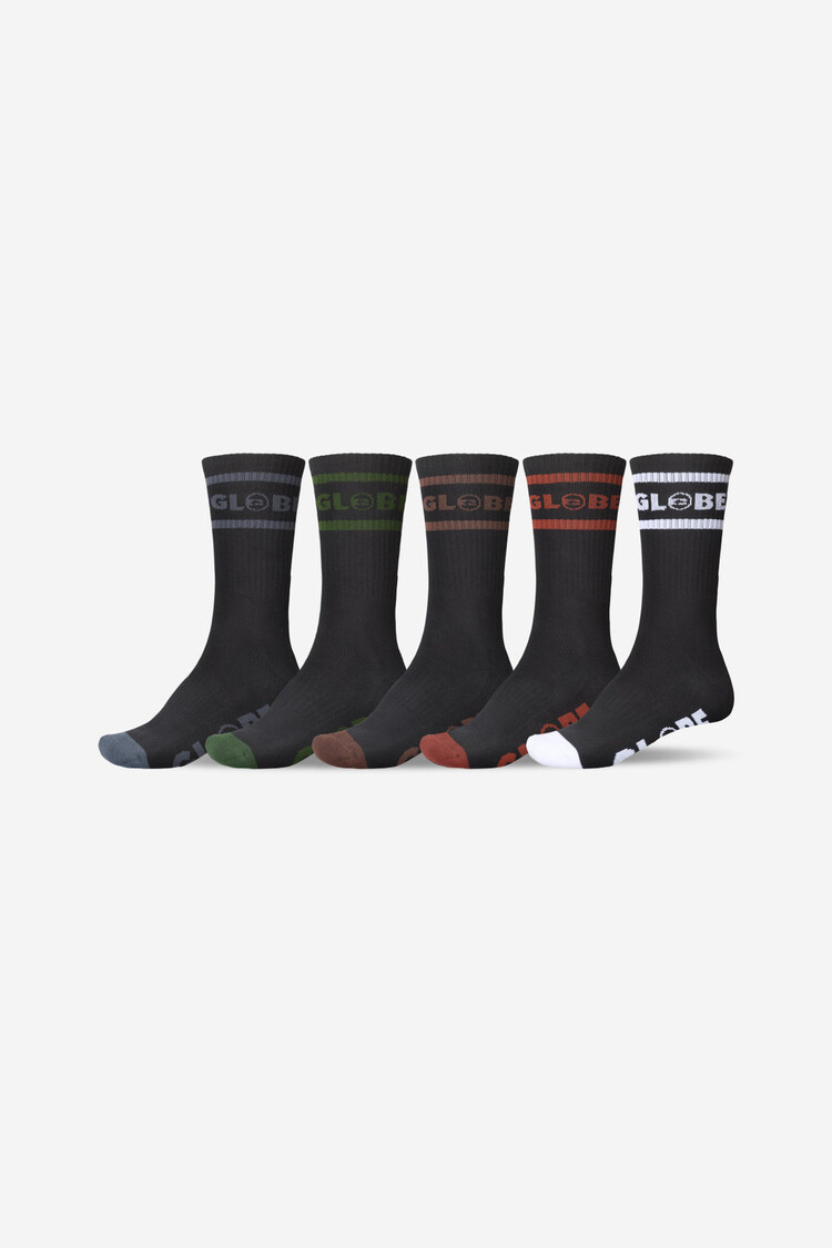 Globe Globe Tilt Hi Crew Sock 5 Pack