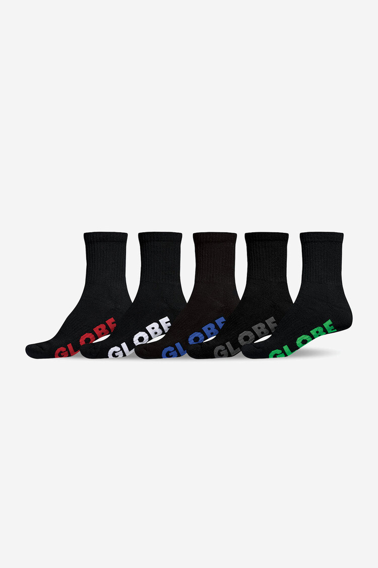 Globe Globe Stealth Crew Sock 5 Pack | Black