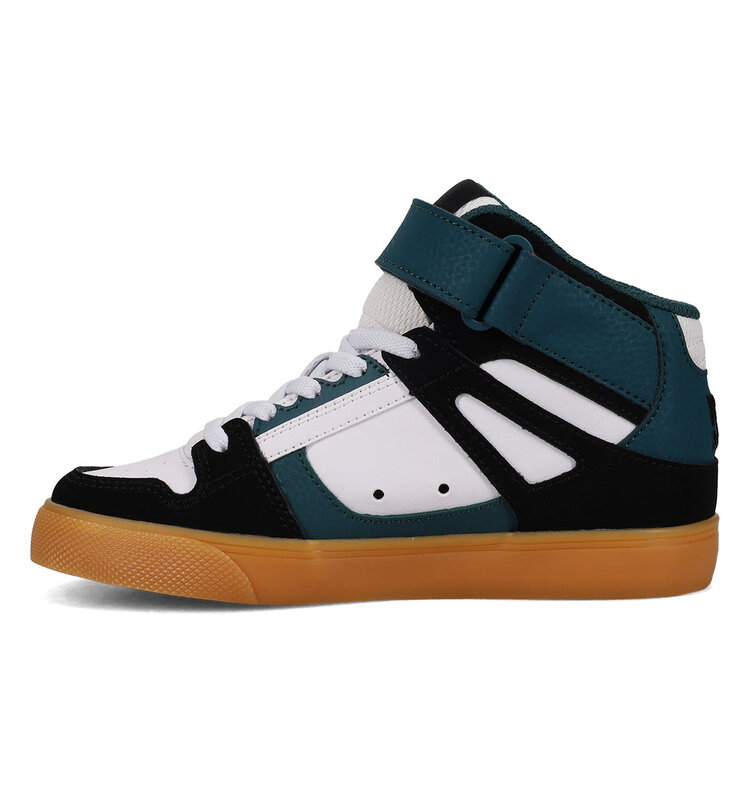 DC Kids' Pure Hi Top Ev Shoes | BlackGreenGum | BlackGreenGum