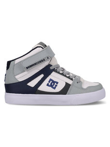 DC Kids' Pure Hi Top Ev Shoes | GreyBlueWhite | GreyBlueWhite