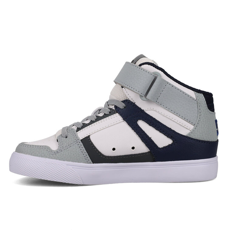 DC DC Kids Pure Hi Top Ev Shoes | GreyBlueWhite | GreyBlueWhite