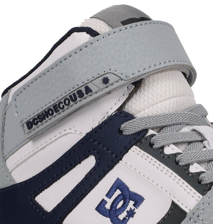 DC DC Kids Pure Hi Top Ev Shoes | GreyBlueWhite | GreyBlueWhite