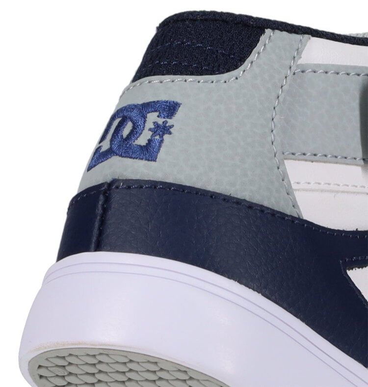 DC Kids' Pure Hi Top Ev Shoes | GreyBlueWhite | GreyBlueWhite