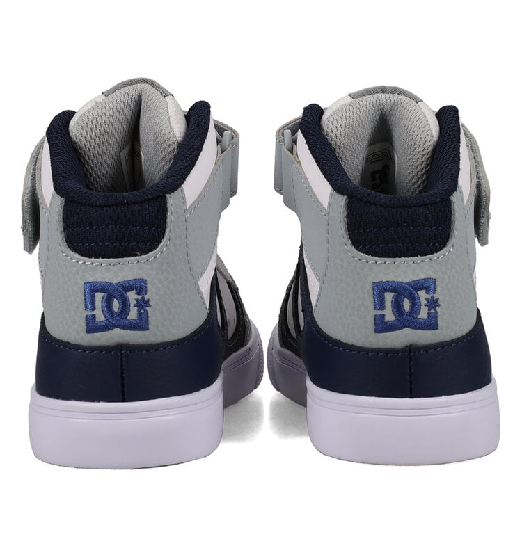 DC Kids' Pure Hi Top Ev Shoes | GreyBlueWhite | GreyBlueWhite