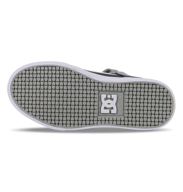 DC DC Kids Pure Hi Top Ev Shoes | GreyBlueWhite | GreyBlueWhite